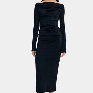 Marcella black cooper midi dress large worn once